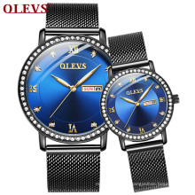 OLEVS 5881  Women Watches  men Fashion Luxury Rhinestone Dress Couple Watch Quartz Watchreloj mujer saat relogio zegarek damski